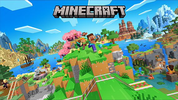 Minecraft game scene